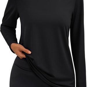 Women's Long Sleeve Workout Tops  Fall Sports Sun Shirts Swim Hiking Gym Tshirts UPF 50+ Rash Guard UV Clothes
