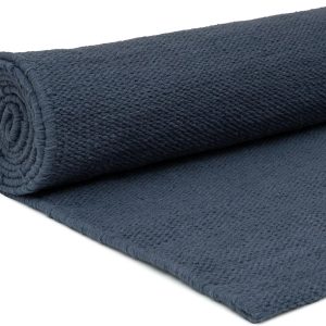 Handmade Organic Cotton Yoga Mat - Non-Toxic, Chemical-free and All Natural Cloth Yoga Mat - Exercise, Workout, & Fitness Rug - Woven Material - Absorbent & Washable - 78" x 27"